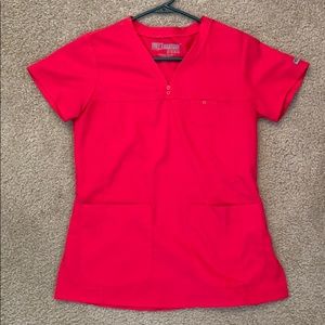Bright Pink Greys Anatomy Scrub Top